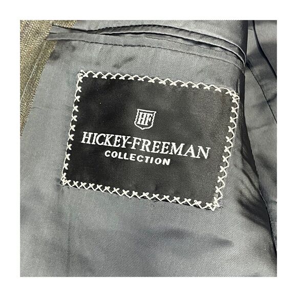 Hickey Freeman 100% Wool Brown Stripe 2 Button Blazer Sport Coat Size 40 Reg - Picture 8 of 10